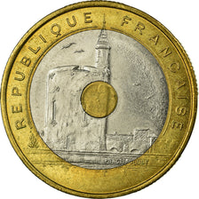 Moeda, França, Jeux Méditerranéens, 20 Francs, 1993, AU(50-53), Trimetálico