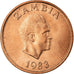 Munten, Zambia, Ngwee, 1983, British Royal Mint, UNC-, Copper Clad Steel, KM:9a