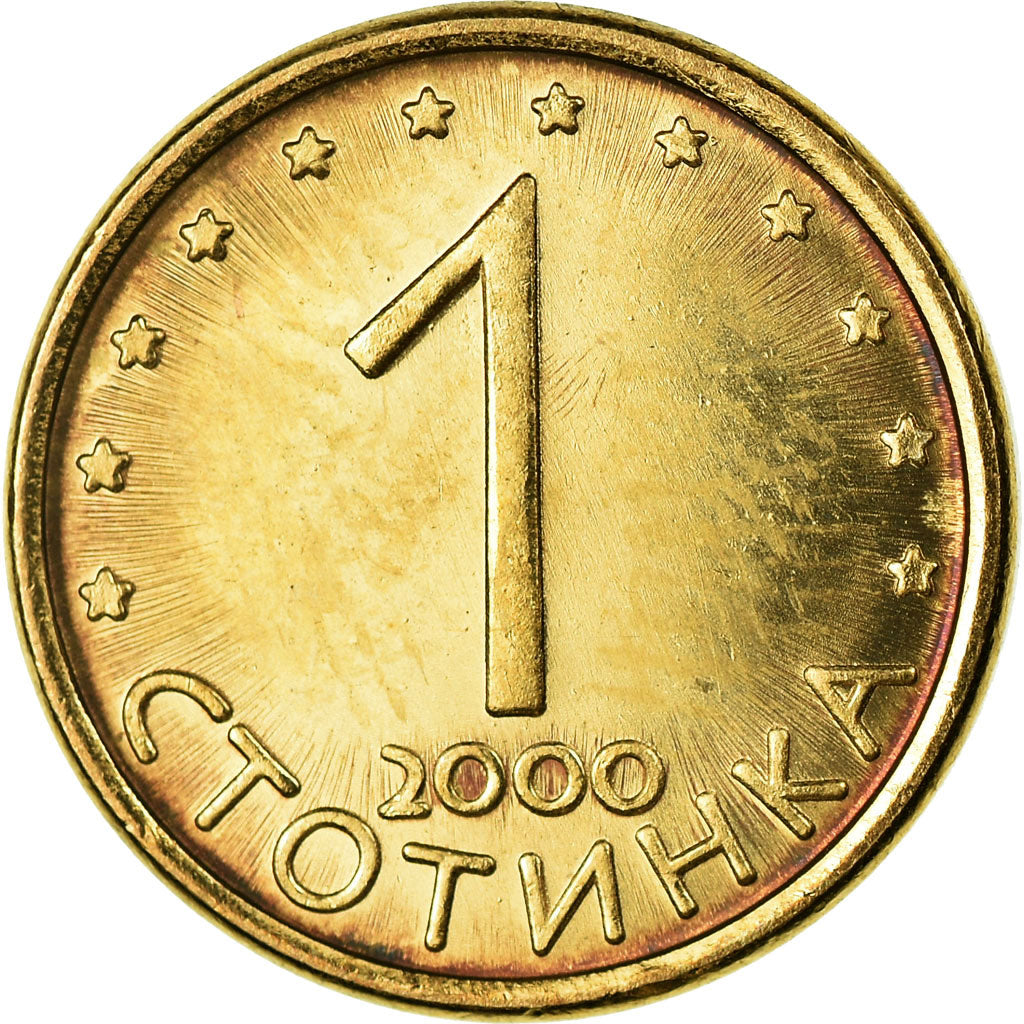 Coin, Bulgaria, Stotinka, 2000, MS(63), Brass plated steel, KM:237a
