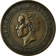 Coin, Haiti, 20 Centimes, 1863, AU(50-53), Bronze, KM:41