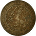 Coin, Netherlands, William III, 2-1/2 Cent, 1884, AU(50-53), Bronze, KM:108.1