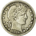 Coin, United States, Barber Quarter, Quarter, 1908, U.S. Mint, Philadelphia
