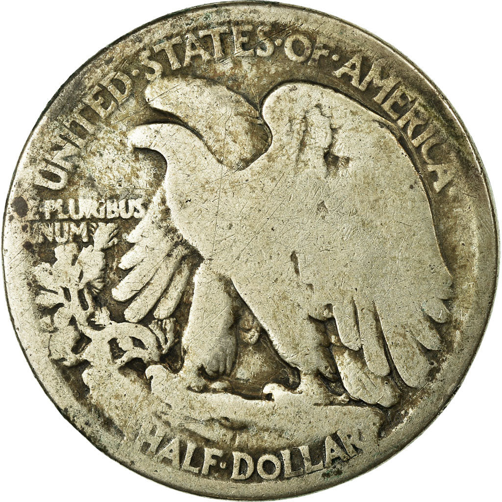 Coin, United States, Walking Liberty Half Dollar, Half Dollar, 1917, U.S. Mint