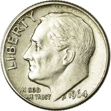 Coin, United States, Roosevelt Dime, Dime, 1964, U.S. Mint, Denver, AU(50-53)