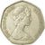 Moneda, Gran Bretaña, Elizabeth II, 50 New Pence, 1969, BC+, Cobre - níquel
