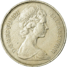 Coin, Great Britain, Elizabeth II, 10 New Pence, 1971, VF(30-35), Copper-nickel
