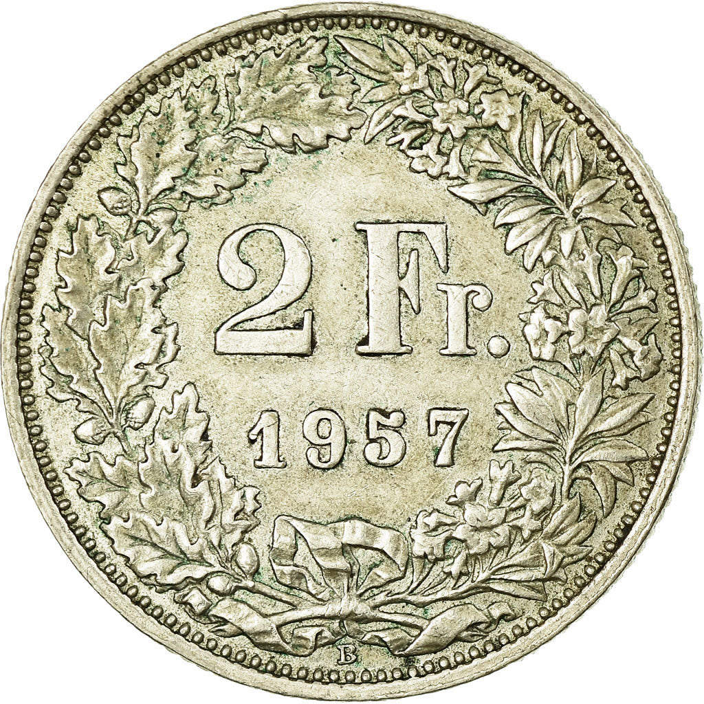 Monnaie, Suisse, 2 Francs, 1957, Bern, TTB, Argent, KM:21
