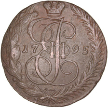 Coin, Russia, Catherine II, 5 Kopeks, 1795, Ekaterinbourg, AU(50-53), Copper