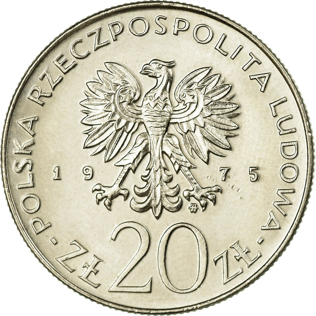 Monnaie, Pologne, 20 Zlotych, 1975, Warsaw, SUP, Copper-nickel, KM:75