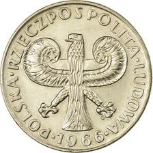 Moneda, Polonia, 10 Zlotych, 1966, Warsaw, MBC, Cobre - níquel, KM:56