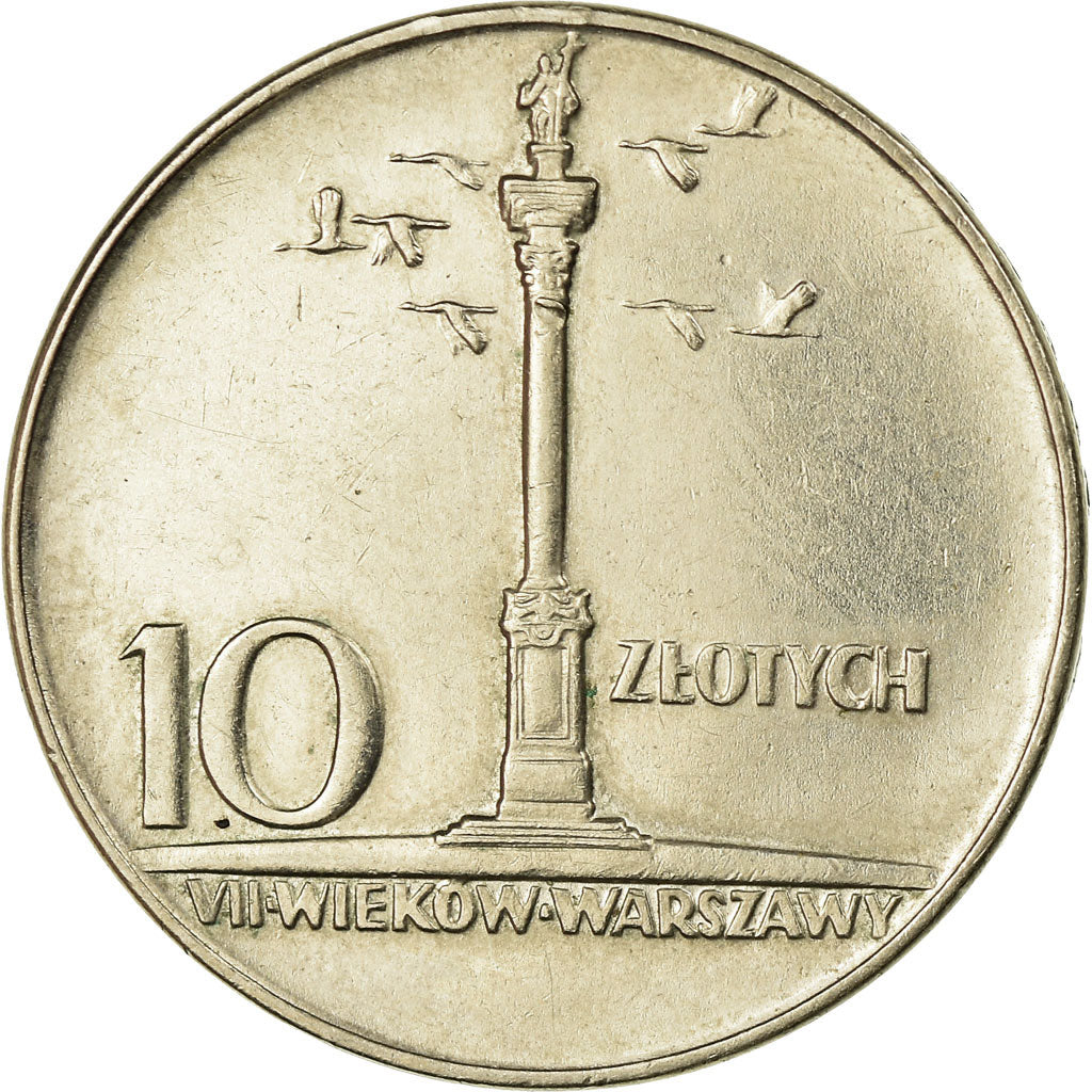 Moneda, Polonia, 10 Zlotych, 1966, Warsaw, MBC, Cobre - níquel, KM:56