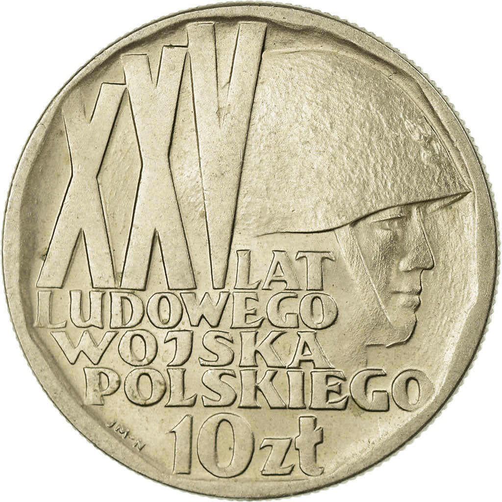 Coin, Poland, 10 Zlotych, 1968, Warsaw, MS(60-62), Copper-nickel, KM:60
