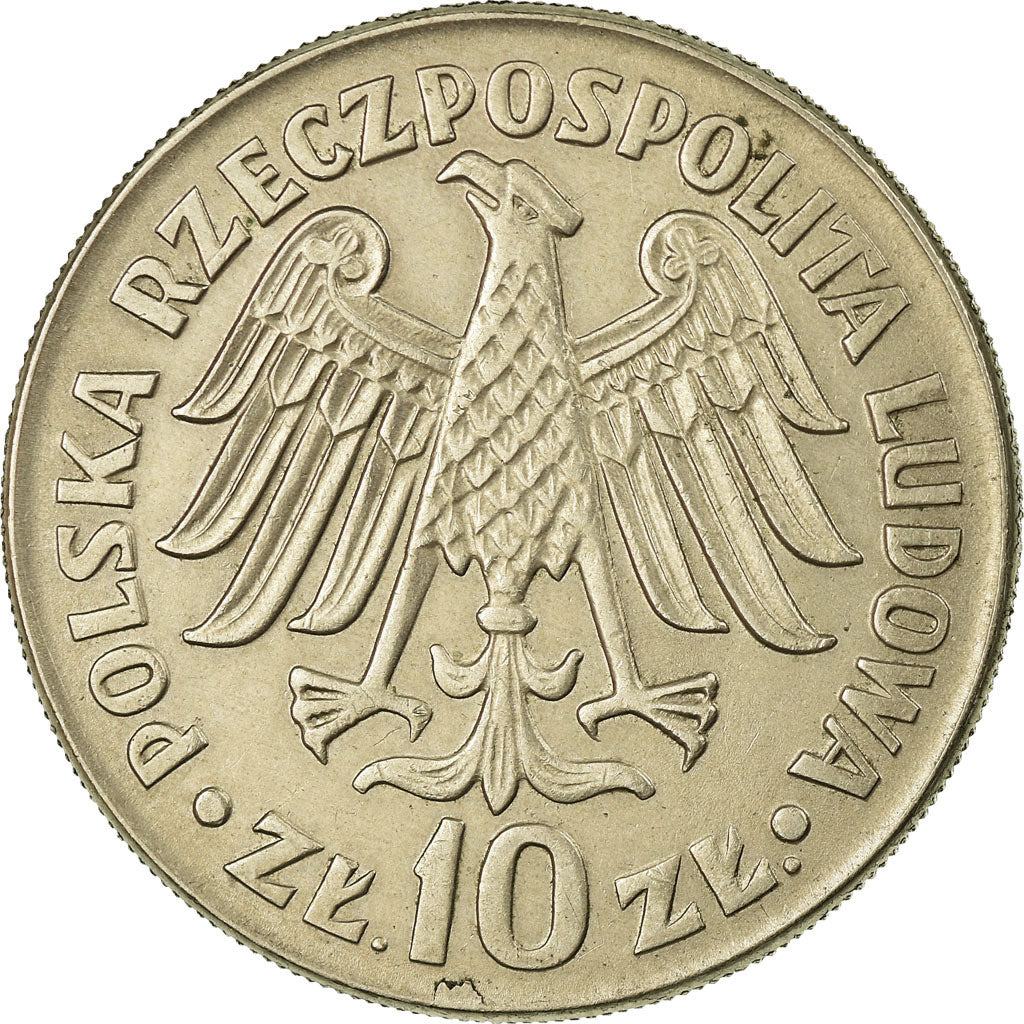 Moneta, Polonia, 10 Zlotych, 1964, BB, Rame-nichel, KM:52.2