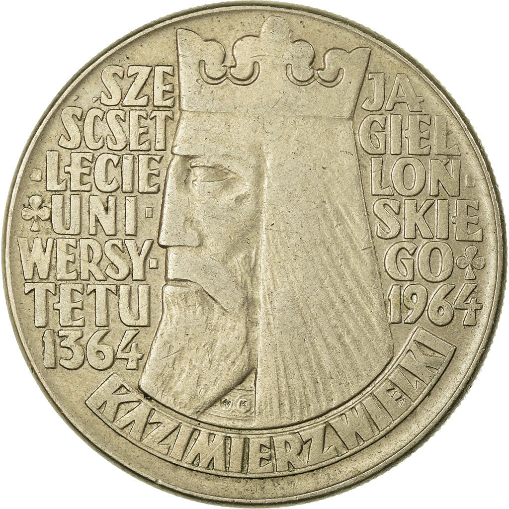 Coin, Poland, 10 Zlotych, 1964, VF(30-35), Copper-nickel, KM:52.1