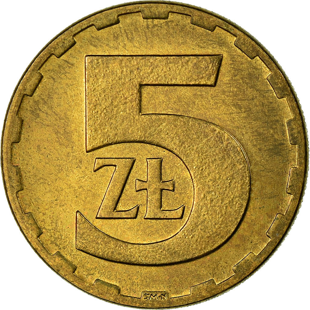 Monnaie, Pologne, 5 Zlotych, 1977, Warsaw, SUP+, Laiton, KM:81.1
