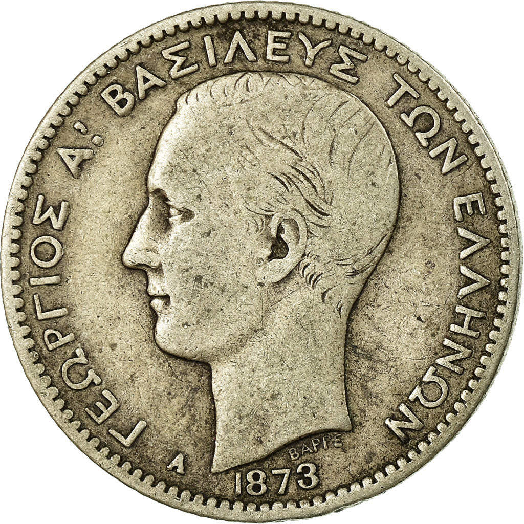 Coin, Greece, George I, Drachma, 1873, Paris, VF(20-25), Silver, KM:38