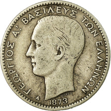 Coin, Greece, George I, Drachma, 1873, Paris, VF(20-25), Silver, KM:38
