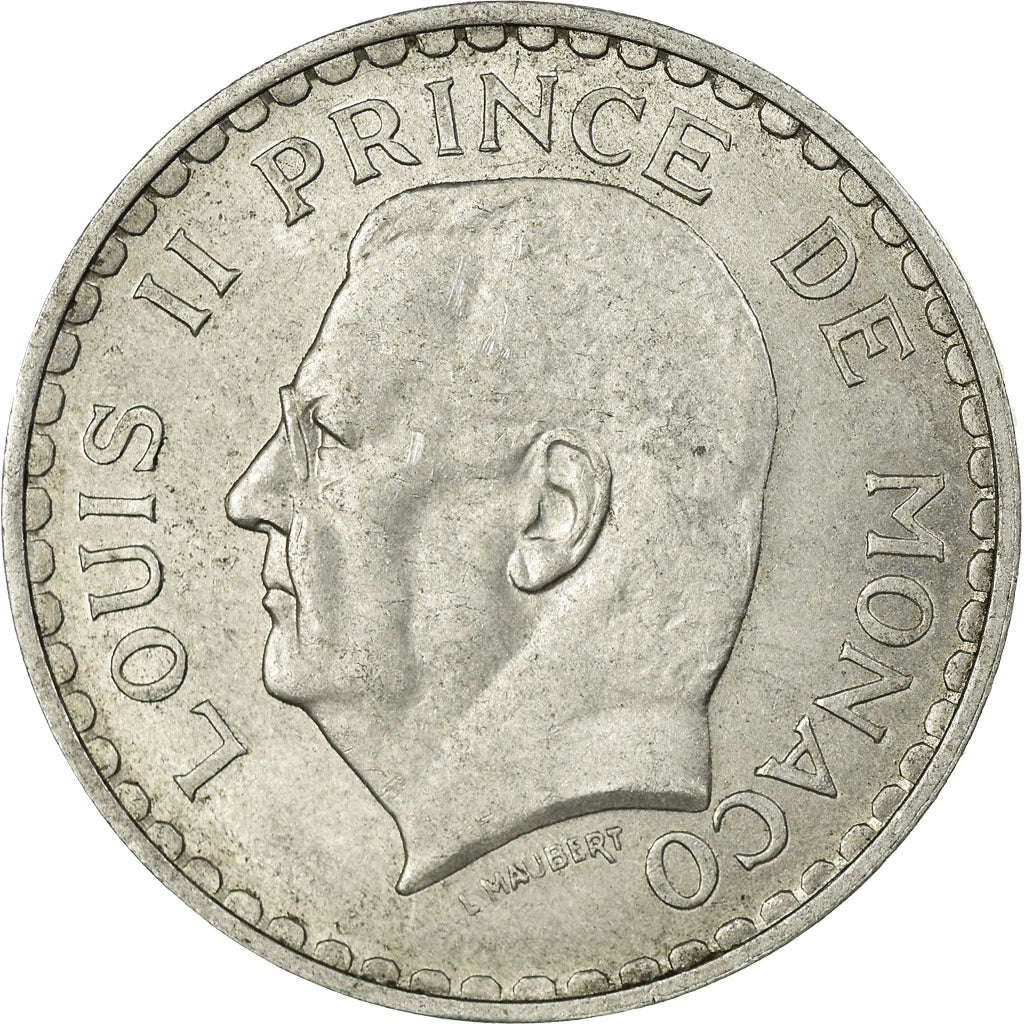 Monnaie, Monaco, Louis II, 5 Francs, 1945, SUP, Aluminium, KM:122