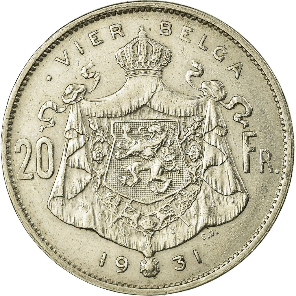 Monnaie, Belgique, 20 Francs, 20 Frank, 1931, TTB+, Nickel, KM:102