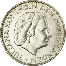 Coin, Netherlands, Juliana, Gulden, 1955, MS(60-62), Silver, KM:184
