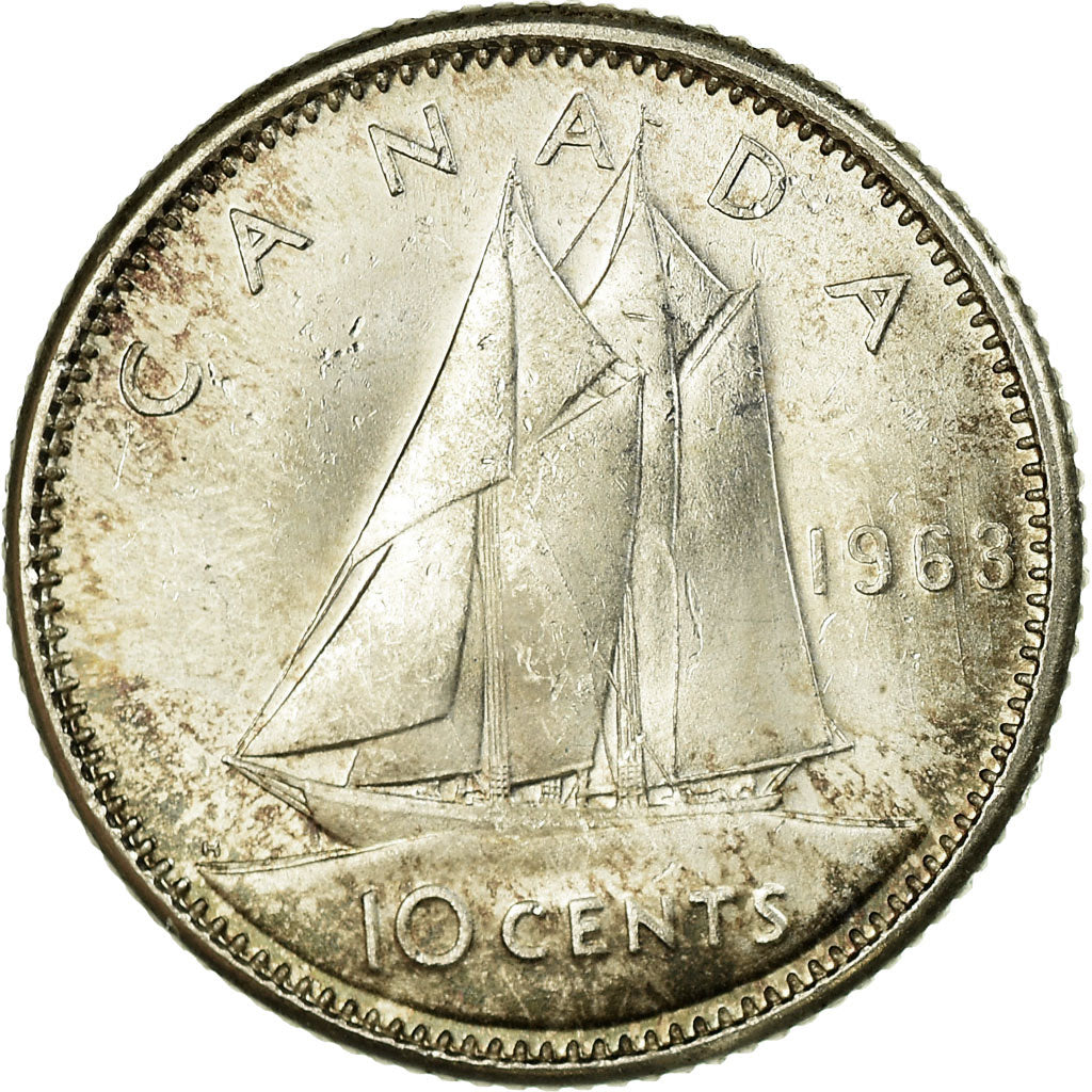 Coin, Canada, Elizabeth II, 10 Cents, 1963, Royal Canadian Mint, Ottawa