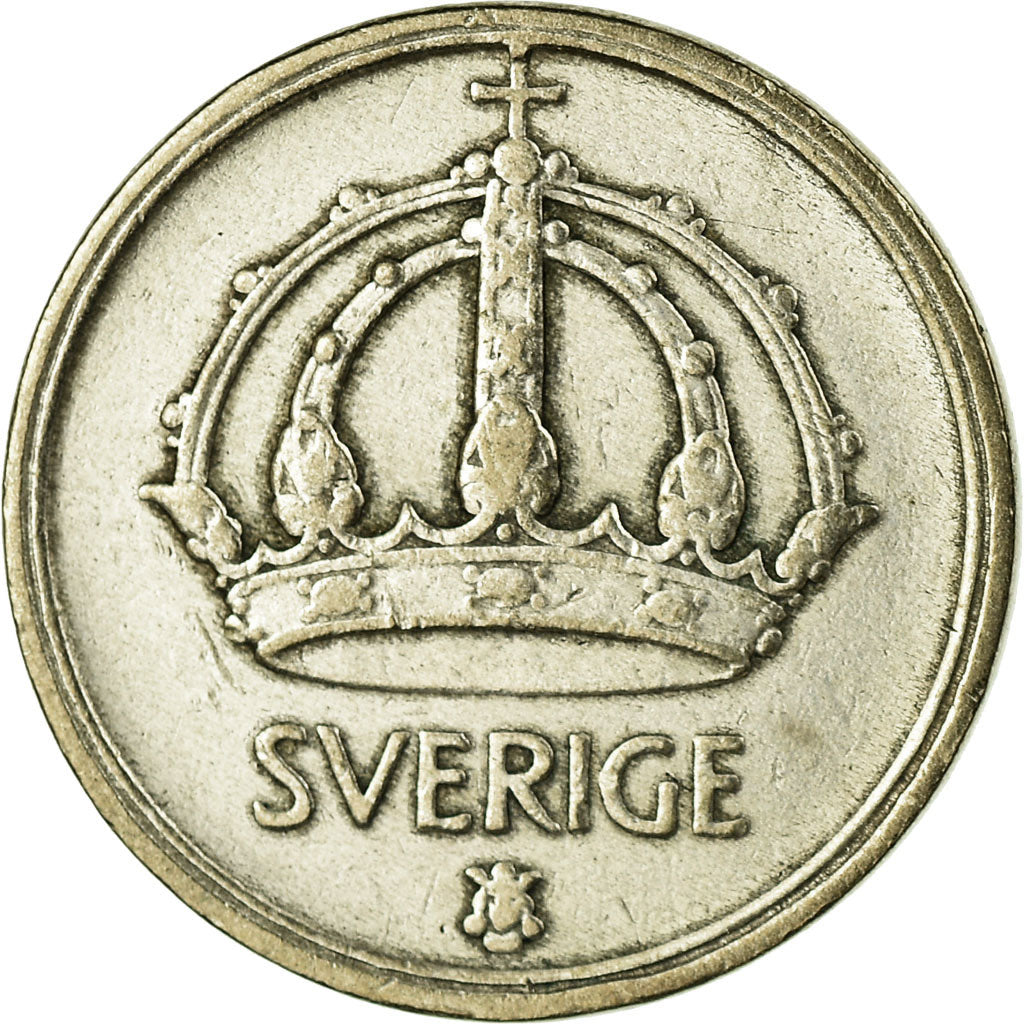 Coin, Sweden, Gustaf V, 25 Öre, 1943, VF(30-35), Silver, KM:816