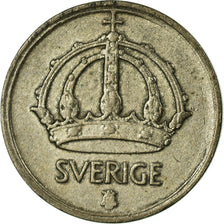 Coin, Sweden, Gustaf V, 10 Öre, 1945, VF(30-35), Silver, KM:813