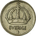 Coin, Sweden, Gustaf V, 10 Öre, 1945, VF(30-35), Silver, KM:813