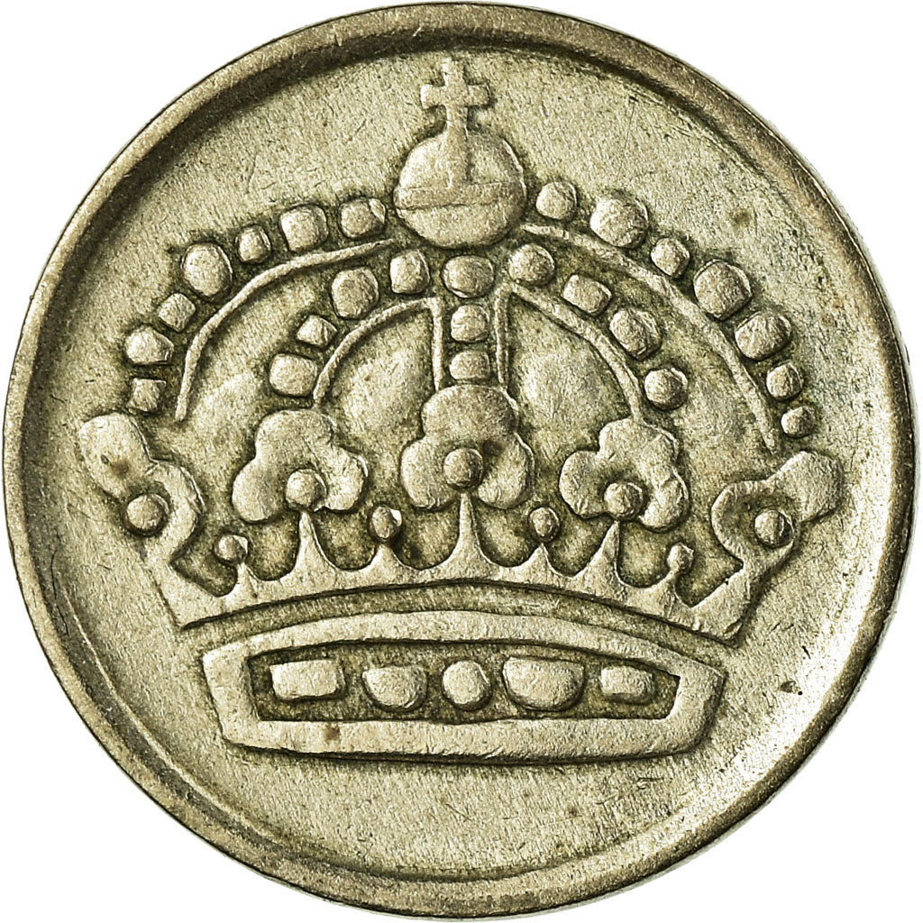 Coin, Sweden, Gustaf VI, 10 Öre, 1952, VF(20-25), Silver, KM:823