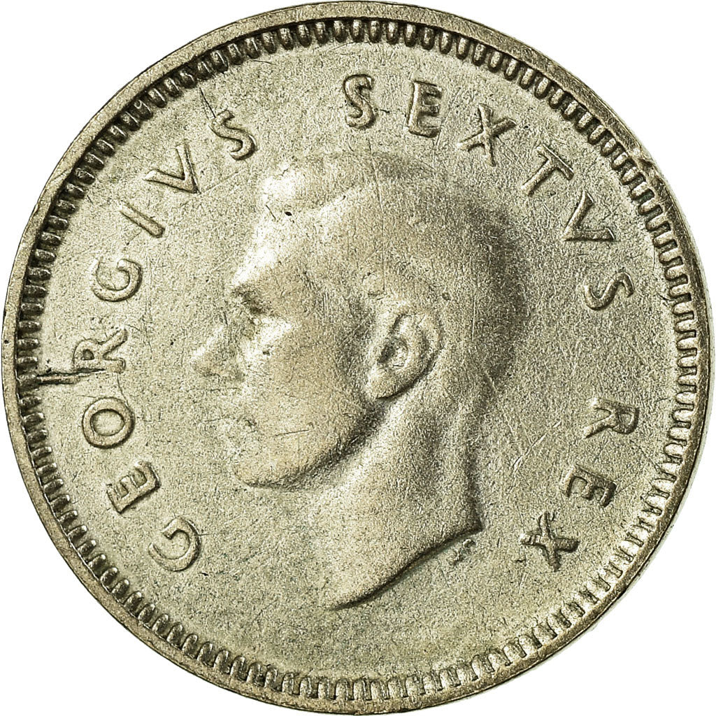 Coin, South Africa, George VI, 3 Pence, 1951, VF(20-25), Silver, KM:35.2