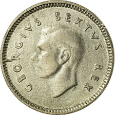 Coin, South Africa, George VI, 3 Pence, 1951, VF(20-25), Silver, KM:35.2