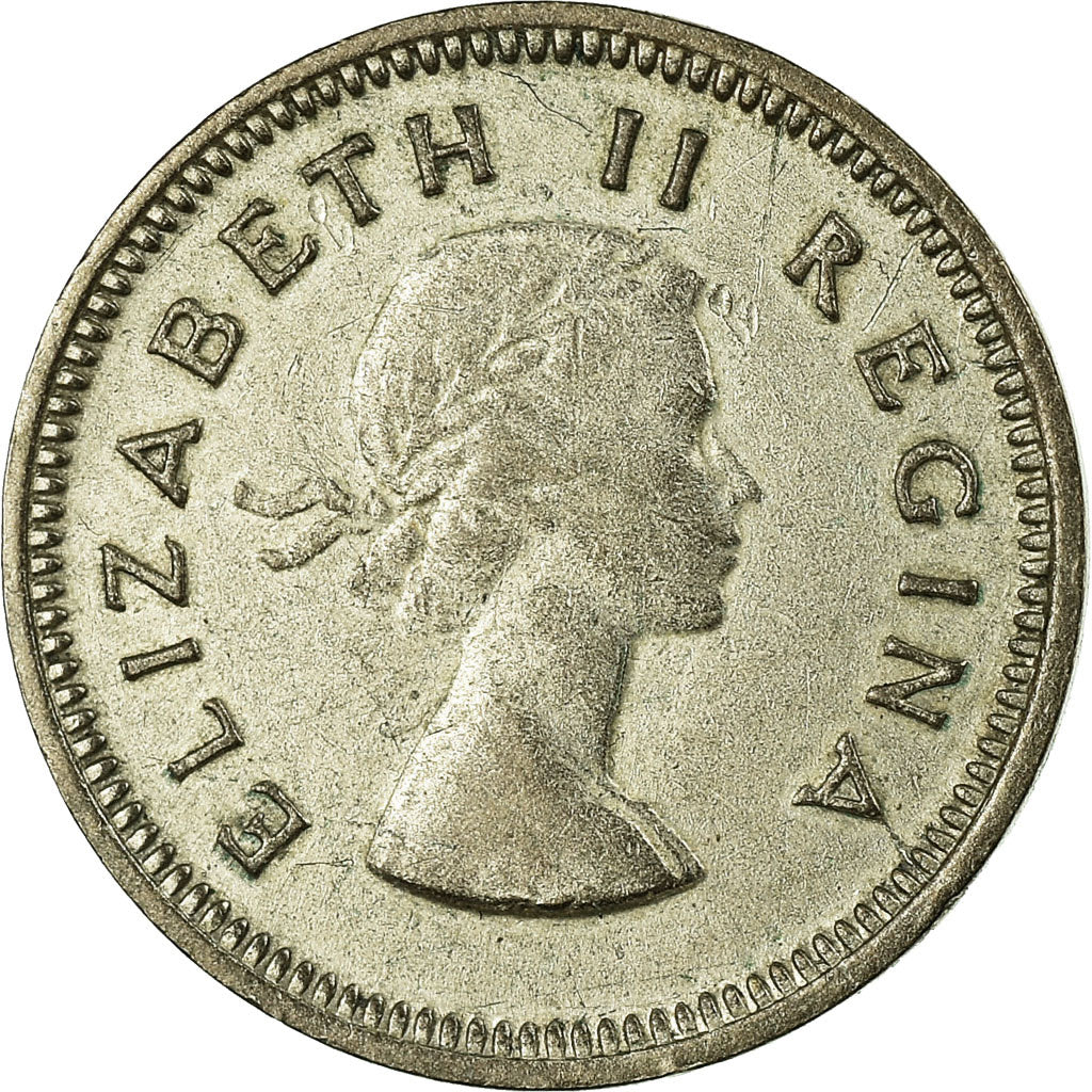 Coin, South Africa, Elizabeth II, 3 Pence, 1959, VF(20-25), Silver, KM:47