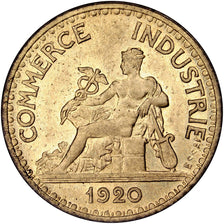FRANCE, 50 Centimes, 1920, KM #PE281, MS(63), Aluminum-Bronze, Gadoury #421p,...