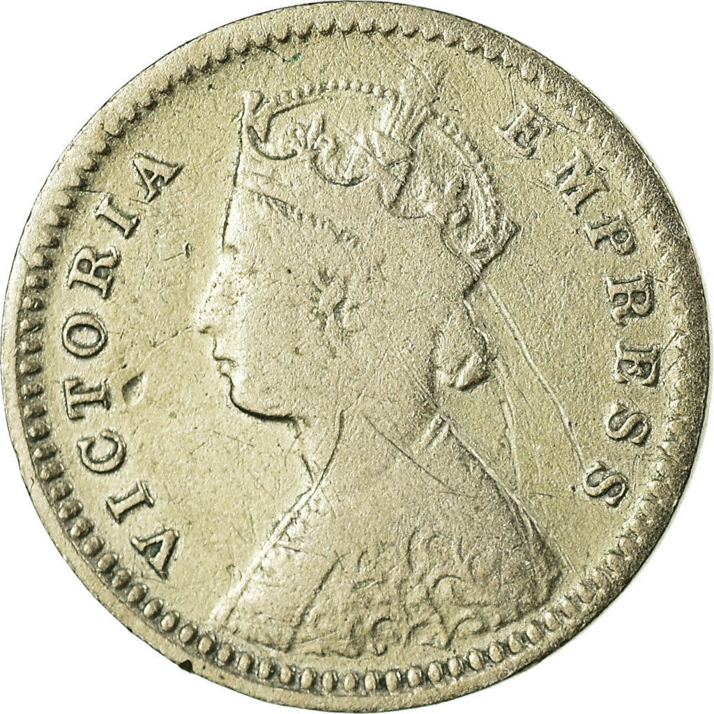 Coin, INDIA-BRITISH, Victoria, 2 Annas, 1892, MS(65-70), Silver, KM:488