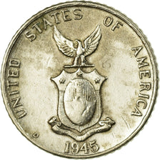 Moneta, Filipiny, 10 Centavos, 1945, EF(40-45), Srebro, KM:181