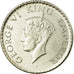 Coin, INDIA-BRITISH, George VI, 1/4 Rupee, 1940, AU(55-58), Silver, KM:545