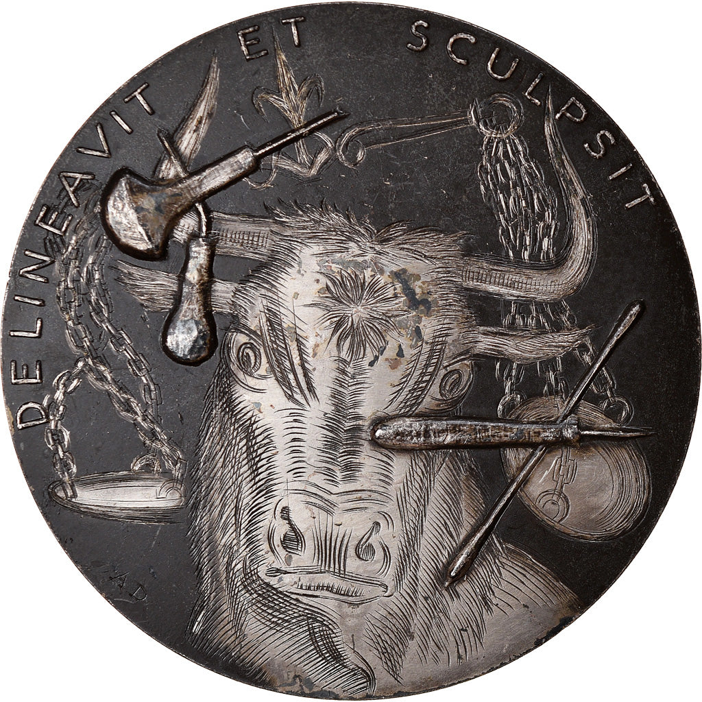 France, Médaille, Peinture, Albert Decaris, Graveur, Taureau, Arts & Culture