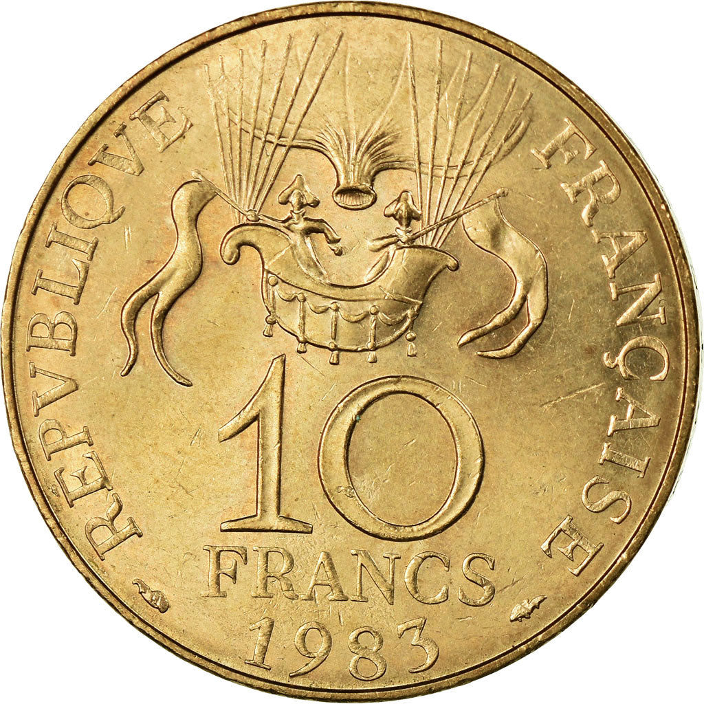 Moeda, França, La conquête, 10 Francs, 1983, AU(50-53), Níquel-Bronze