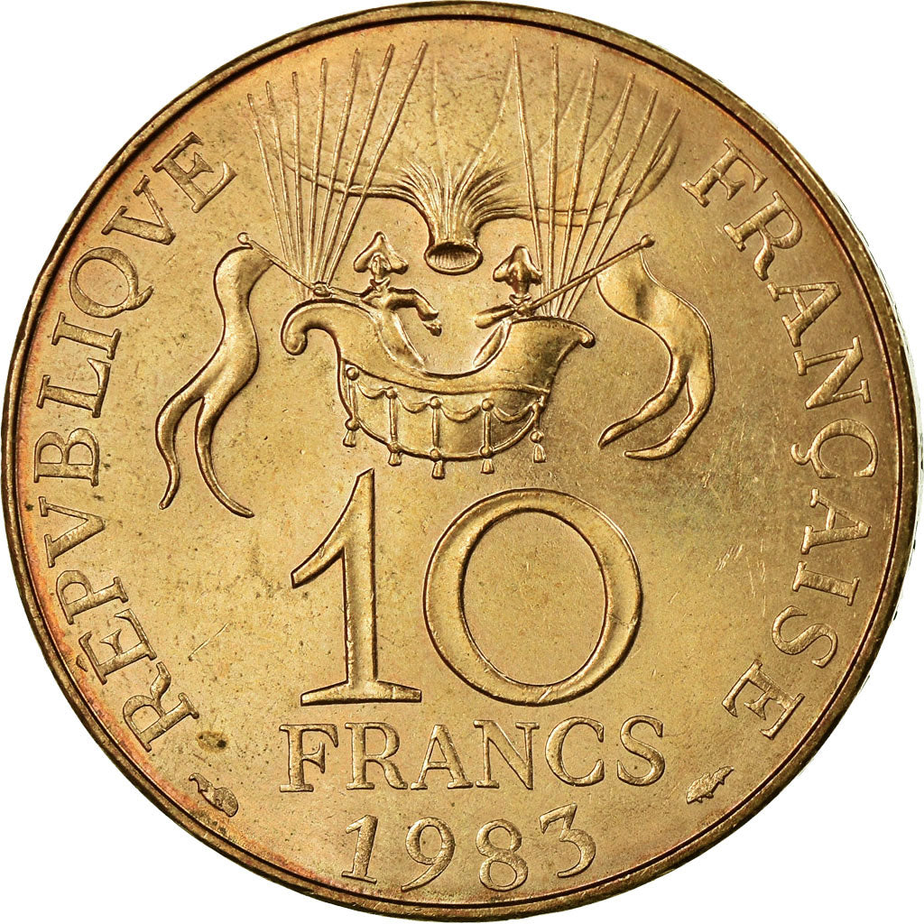 Munten, Frankrijk, La conquête, 10 Francs, 1983, ZF+, Nickel-Bronze, KM:952