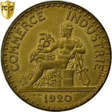 Coin, France, Chambre de commerce, 2 Francs, 1920, Essai-Piéfort, PCGS, SP63