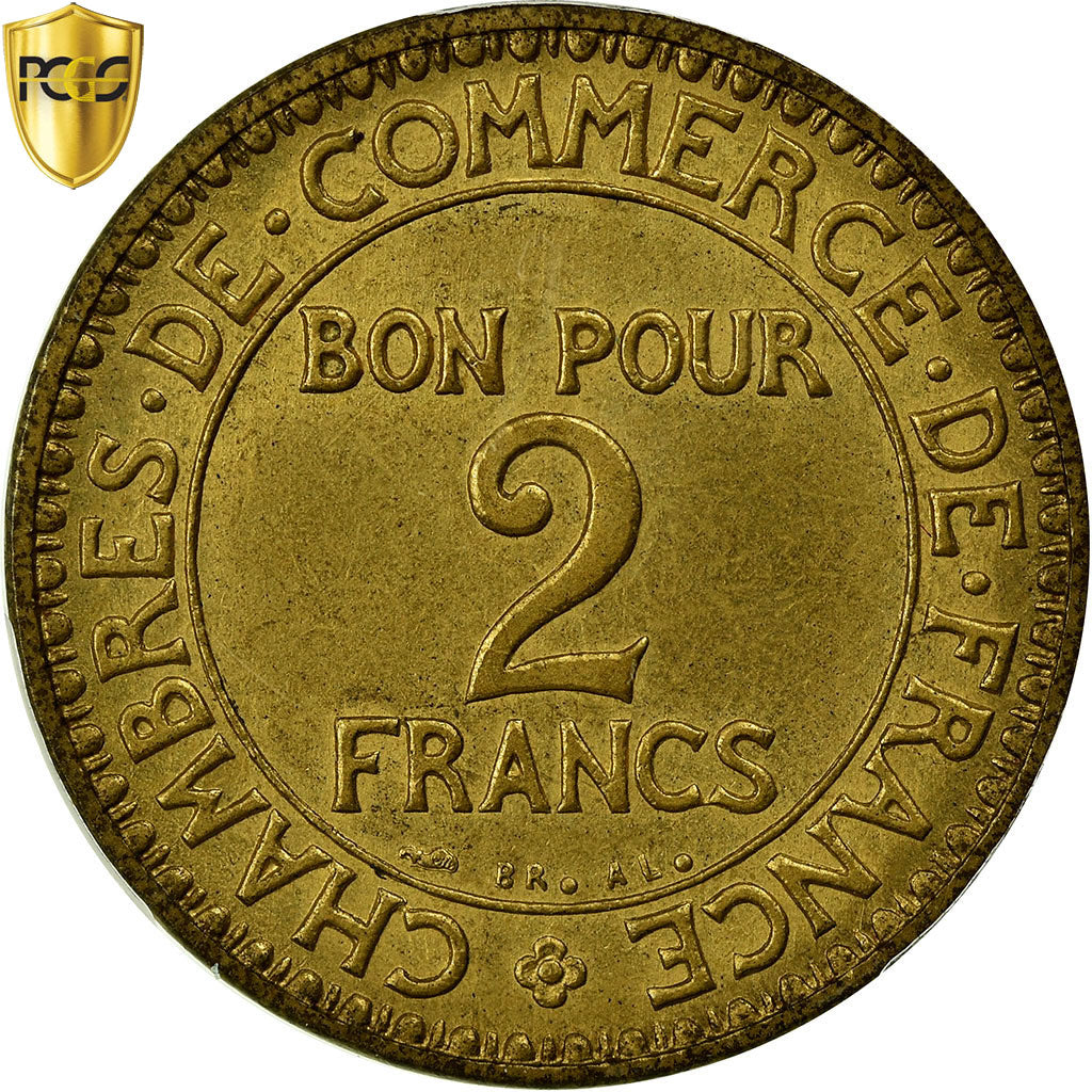 Coin, France, Chambre de commerce, 2 Francs, 1920, Essai-Piéfort, PCGS, SP63