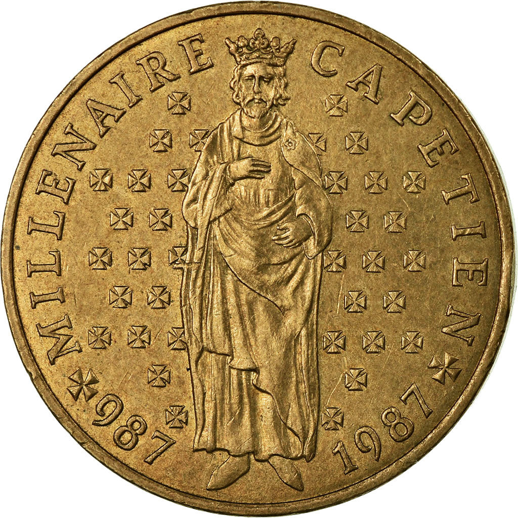 Monnaie, France, Hugues Capet, 10 Francs, 1987, TTB, Argent, Gadoury:820, KM:961