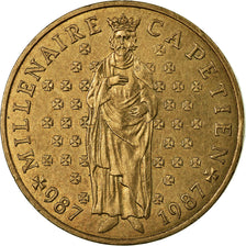 Monnaie, France, Hugues Capet, 10 Francs, 1987, TTB, Argent, Gadoury:820, KM:961