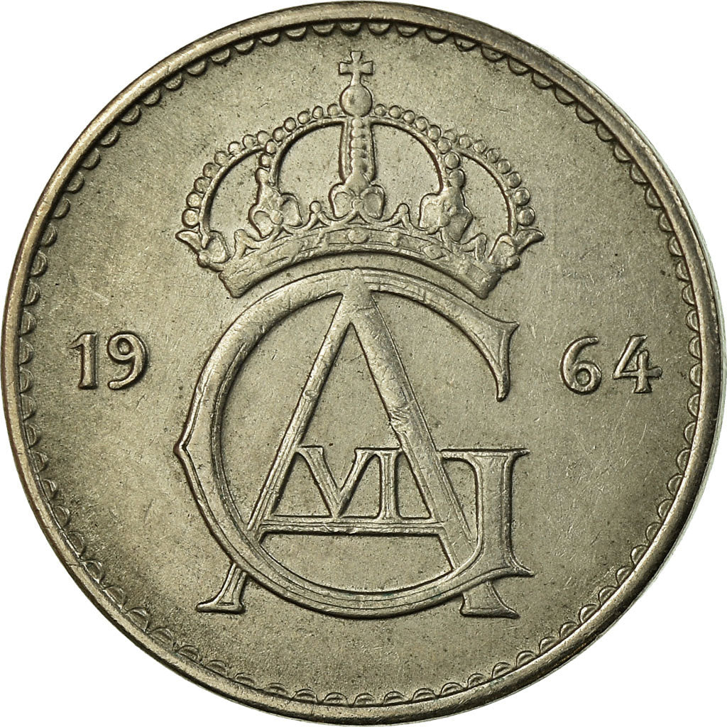 Monnaie, Suède, Gustaf VI, 25 Öre, 1964, TTB, Copper-nickel, KM:836