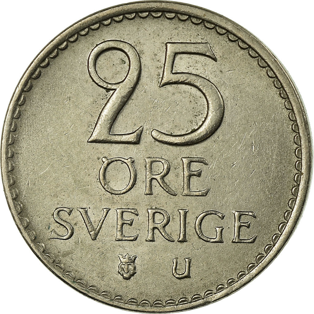 Monnaie, Suède, Gustaf VI, 25 Öre, 1964, TTB, Copper-nickel, KM:836