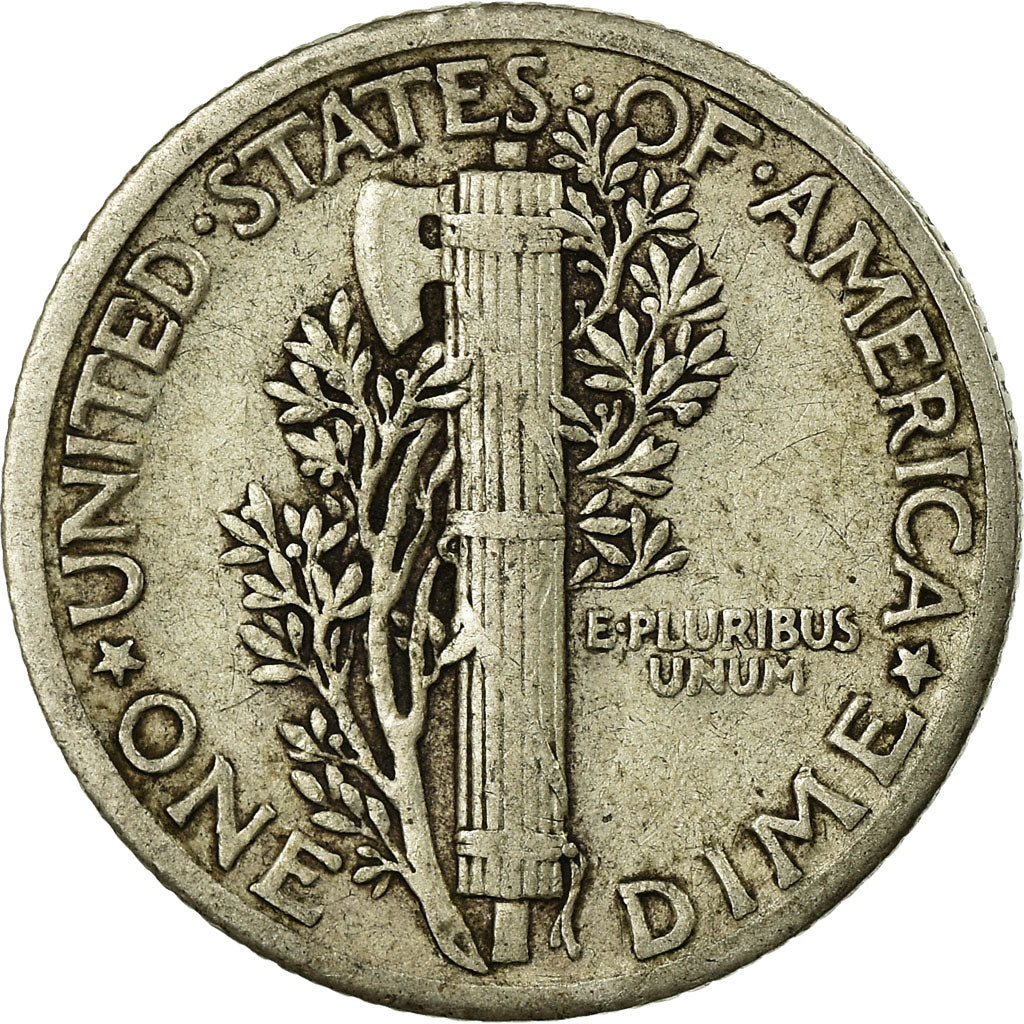 Coin, United States, Mercury Dime, Dime, 1934, U.S. Mint, Philadelphia
