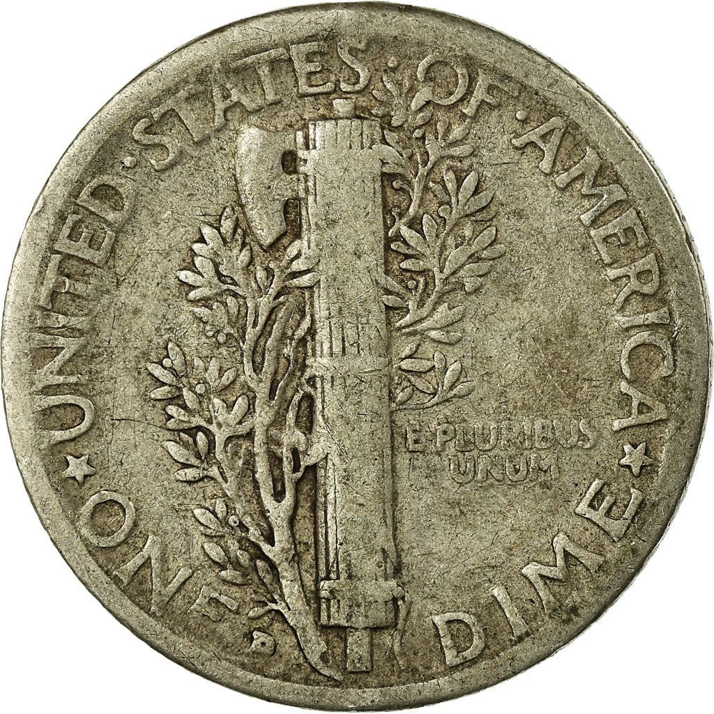 Monnaie, États-Unis, Mercury Dime, Dime, 1935, U.S. Mint, Denver, TB, Argent