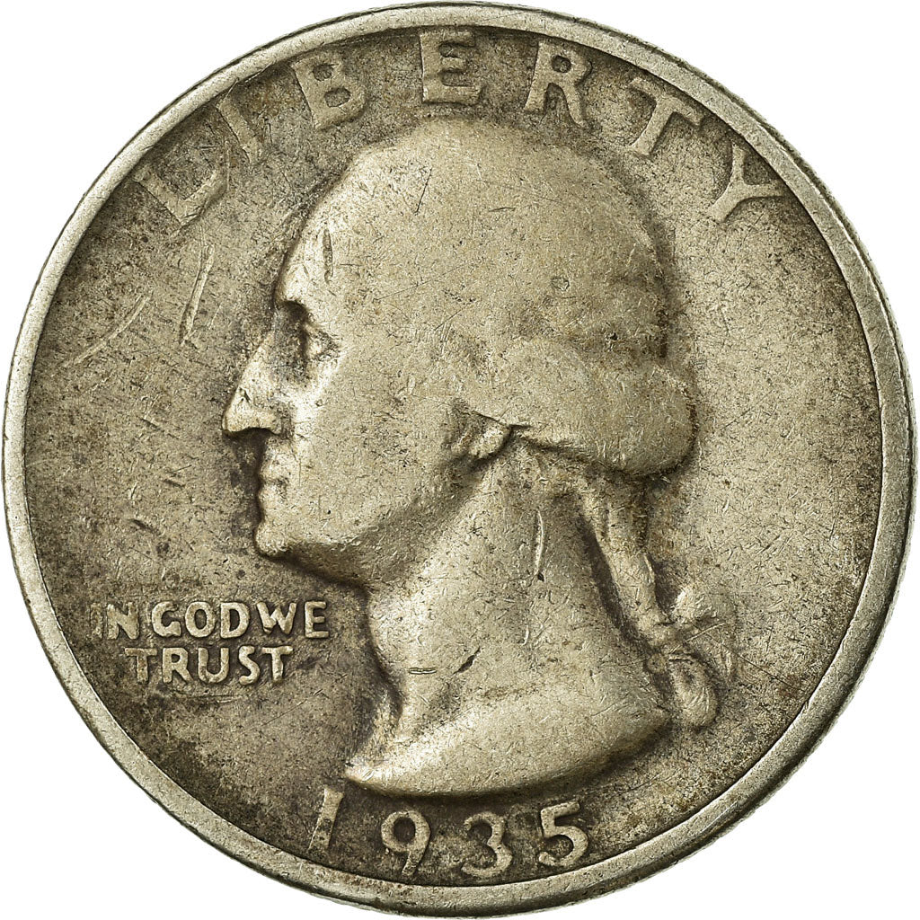 Coin, United States, Washington Quarter, Quarter, 1935, U.S. Mint, Philadelphia