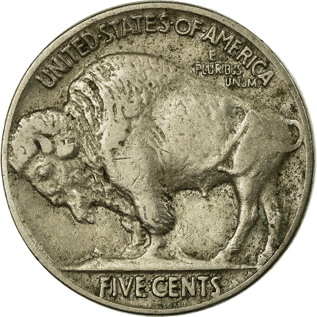Coin, United States, Buffalo Nickel, 5 Cents, 1936, U.S. Mint, Philadelphia