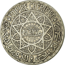Coin, Morocco, Mohammed V, 20 Francs, 1928/AH1347, Paris, AU(50-53), Silver